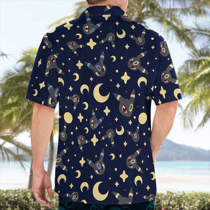 Black Aloha Vibes Button-Up Hawaiian Shirt