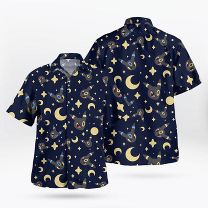 Black Aloha Vibes Button-Up Hawaiian Shirt