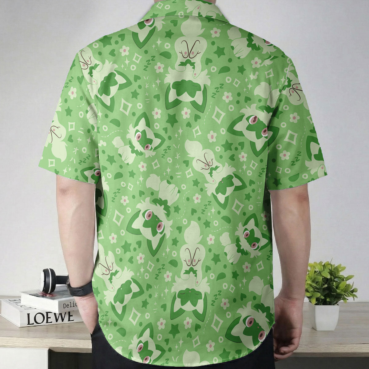 Green Cute Pattern Hawaiian Shirt