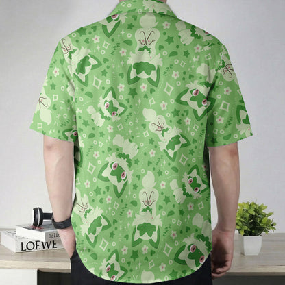 Green Cute Pattern Hawaiian Shirt