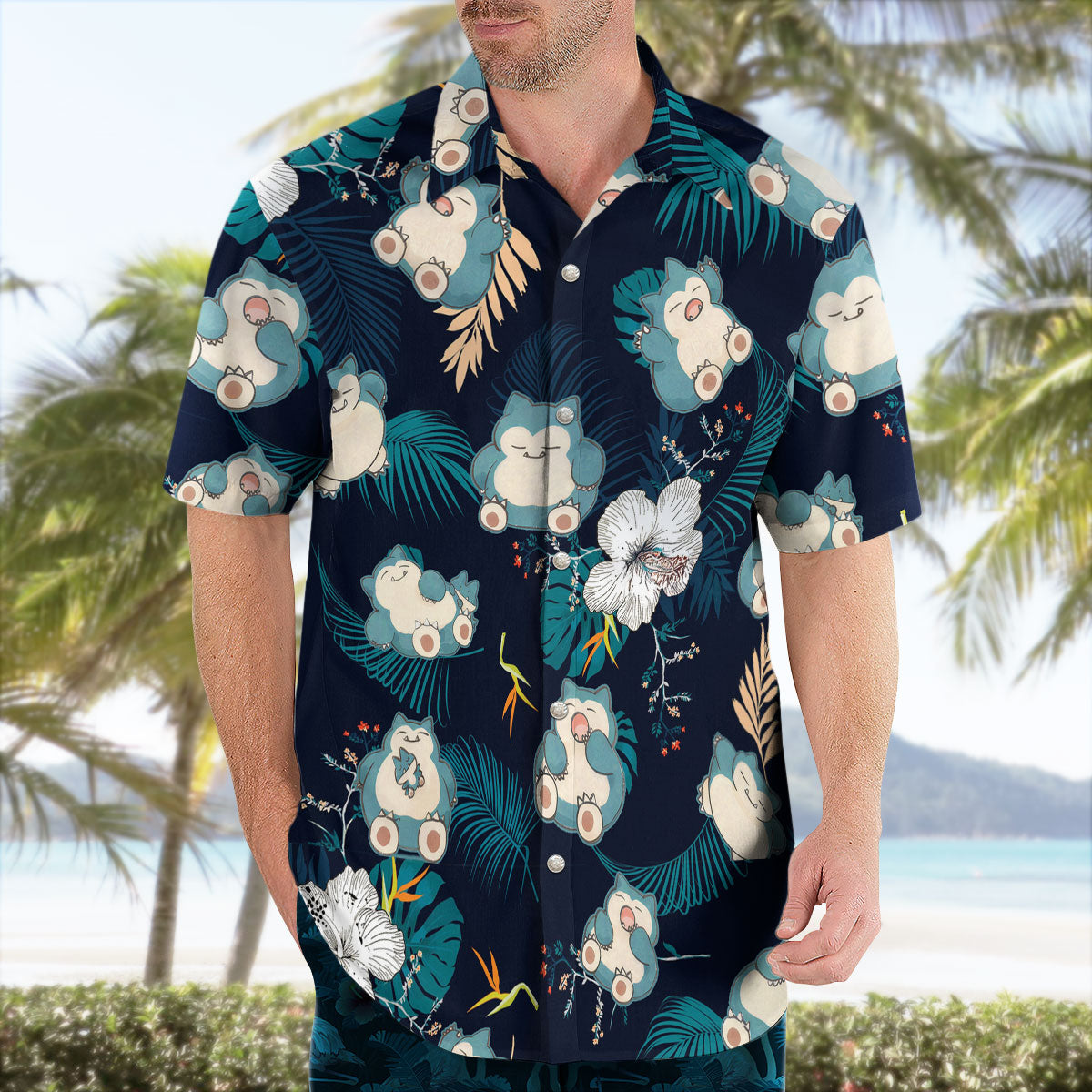 Sleepy Tropical Anime Aloha Hawaiian Shirt