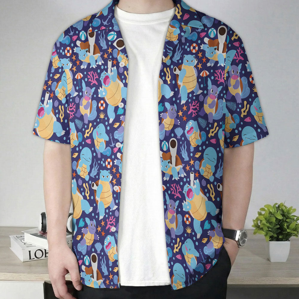 Blue Ocean Pattern Hawaiian Shirt
