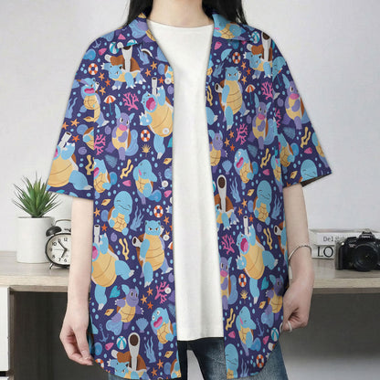 Blue Ocean Pattern Hawaiian Shirt