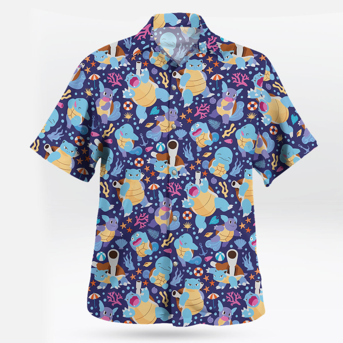 Blue Ocean Pattern Hawaiian Shirt