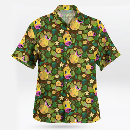 Brown Jungle Bellsprout Pokemon Hawaiian Shirt