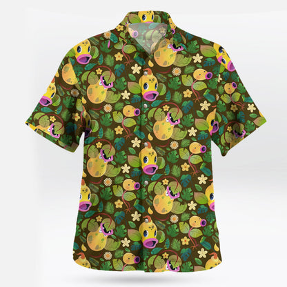 Brown Jungle Bellsprout Pokemon Hawaiian Shirt