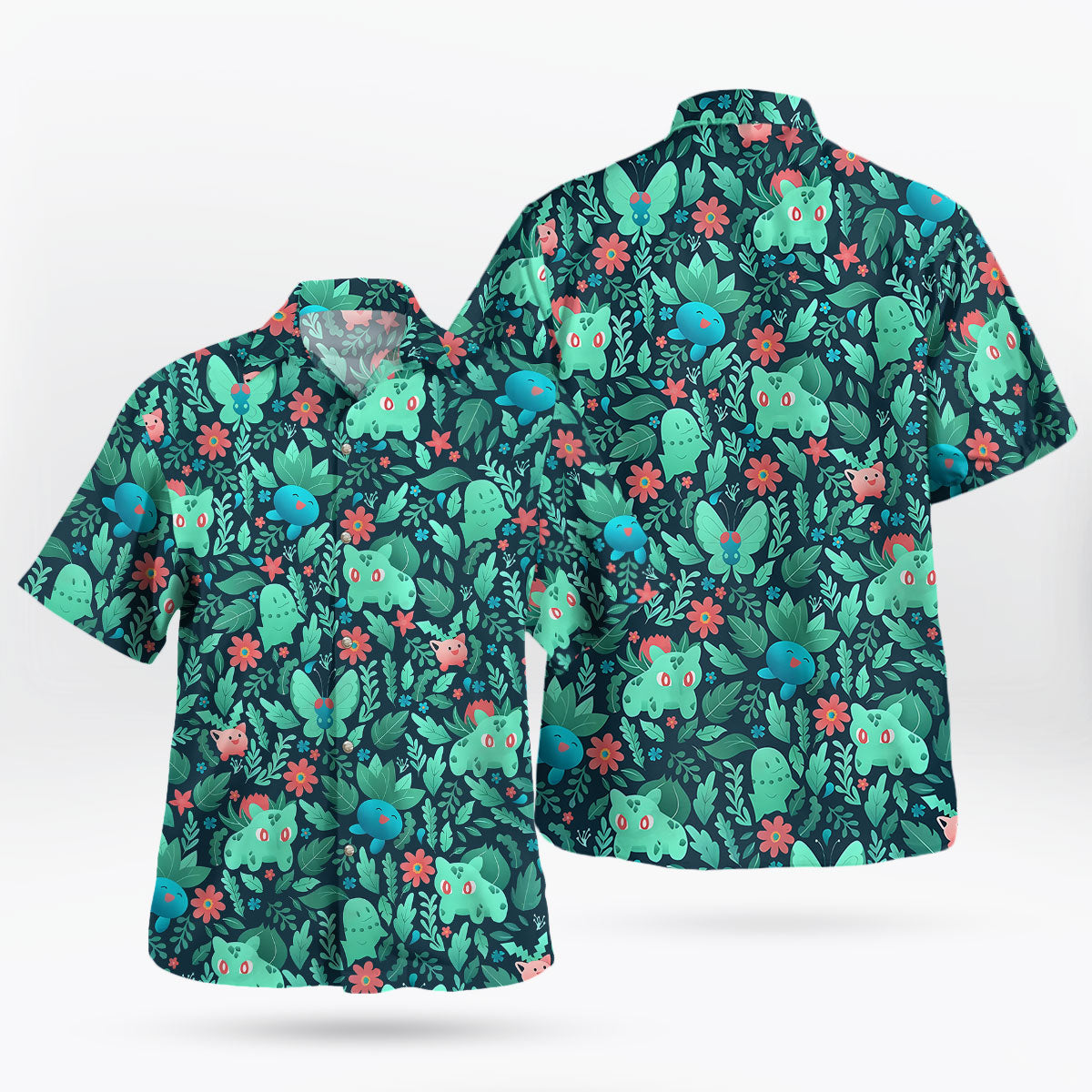 Tropical Grass Type Aloha Hawaiian Shirt