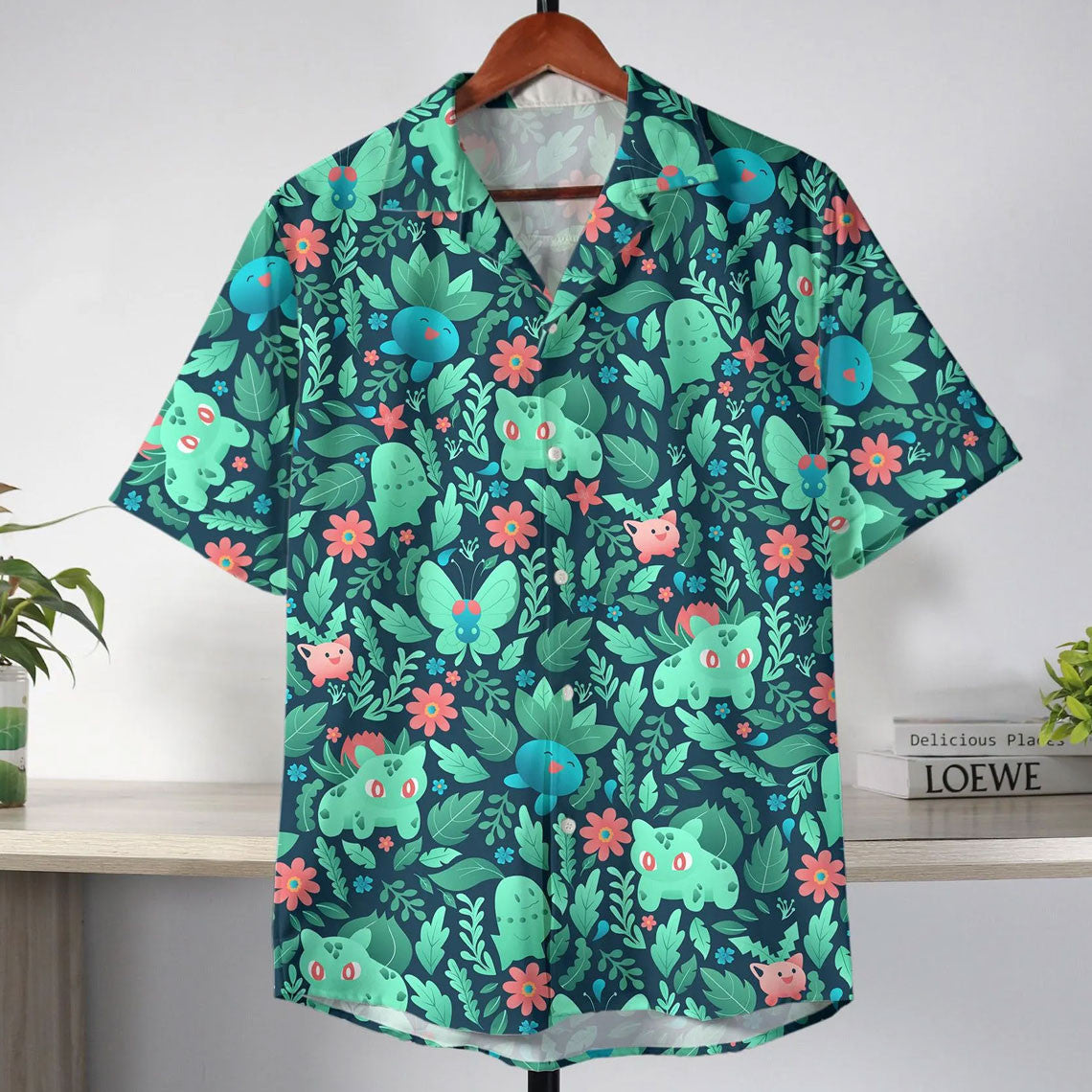 Bulbasaur Pokemon Hawaiian Shirt Tropical Grass Type Aloha Shirt