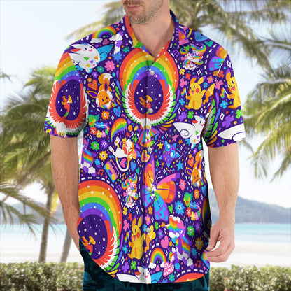 Rainbow Style Hawaiian Shirt Colorful Aloha Vibes