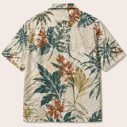 Elegant Tropical Botanical Hawaiian Shirt