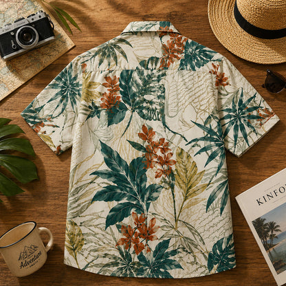 Elegant Tropical Botanical Hawaiian Shirt