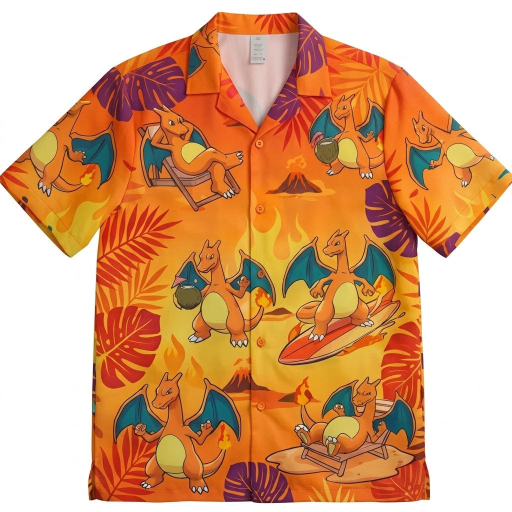 Charizard Beach Patrol 2026 Hawaiian Shirt