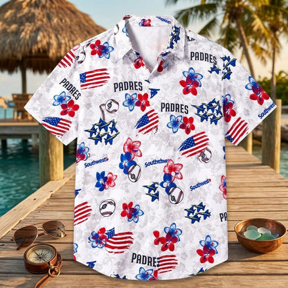 Patriotic Baseball 2026 Hawaiian Shirt