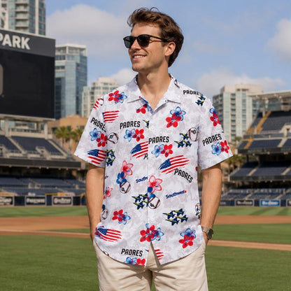 Patriotic Baseball 2026 Hawaiian Shirt