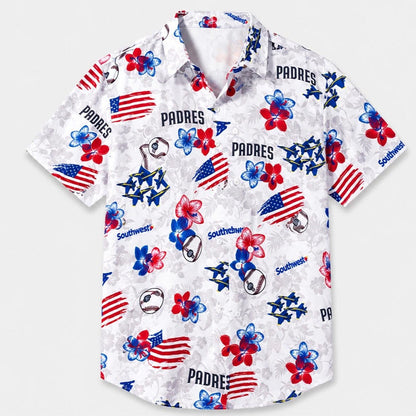 San Diego Padres Patriotic 2026 Hawaiian Shirt