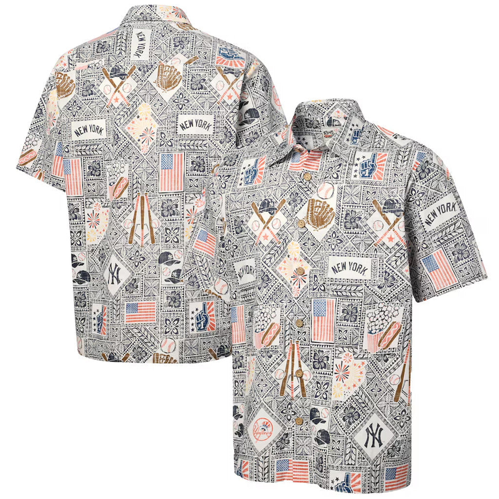New York Yankees Black Americana 2026 Hawaiian Shirt