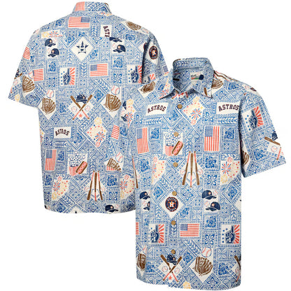 Houston Astros Blue Americana 2026 Hawaiian Shirt