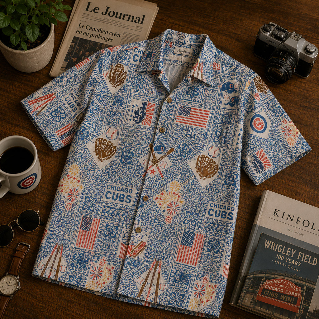 Blue Americana Baseball 2026 Hawaiian Shirt