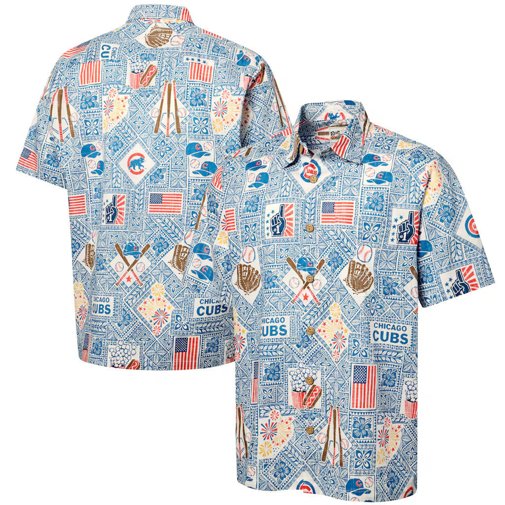 Chicago Cubs Blue Americana 2026 Hawaiian Shirt