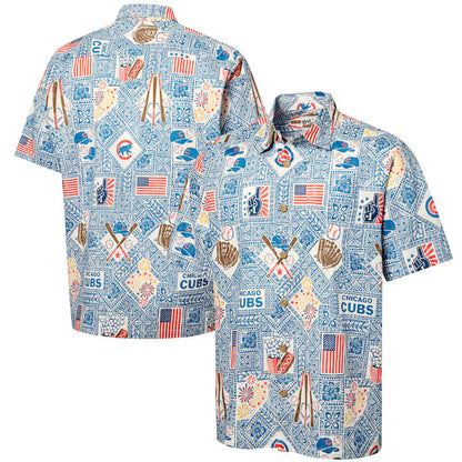 Chicago Cubs Blue Americana 2026 Hawaiian Shirt