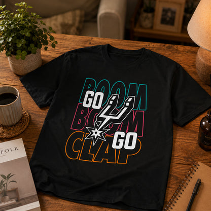 Unisex Playoffs Graphic T-Shirt - Boom Boom Clap Basketball Fan Tee