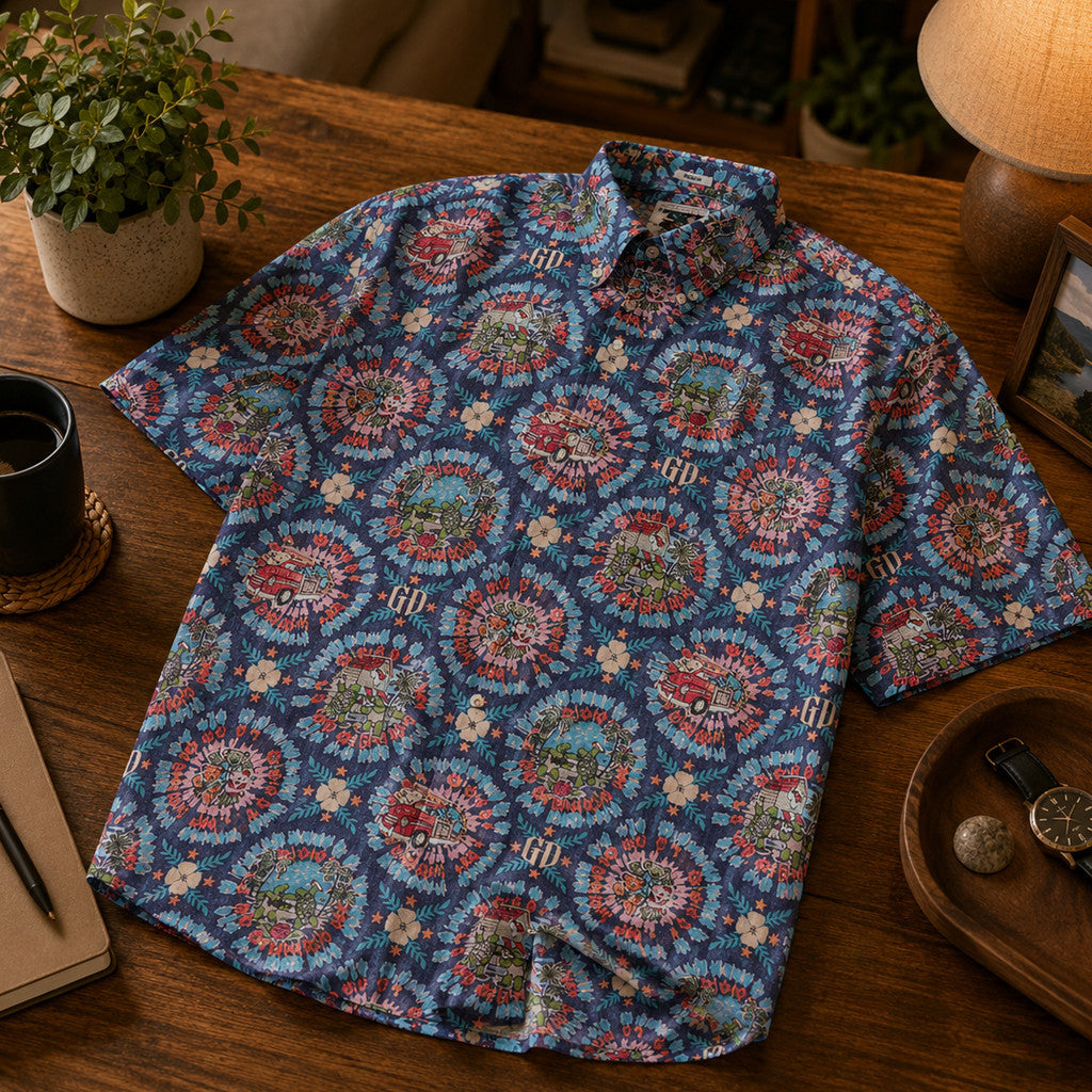 Unisex Turtle And Bear Hawaiian Shirt – Summer Vacation Button-Up Tee