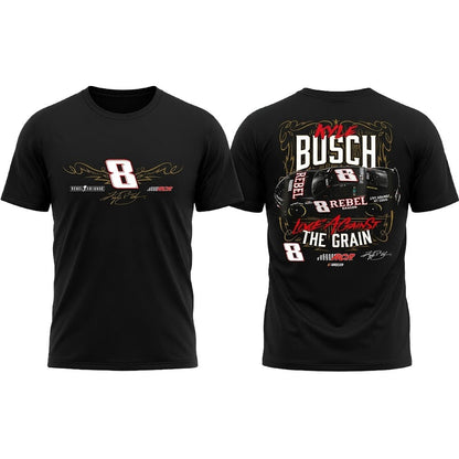 Unisex Kyle Busch #8 Graphic T-Shirt – Love Against The Grain Racing Fan Tee