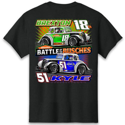 Unisex Family Battle Of The Busches Graphic Shirt for Racing Fans