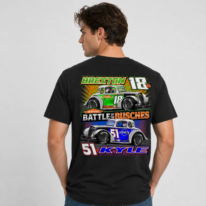 Unisex Family Battle Of The Busches Graphic Shirt for Racing Fans