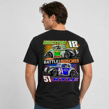 Unisex Family Battle Of The Busches Graphic Shirt for Racing Fans