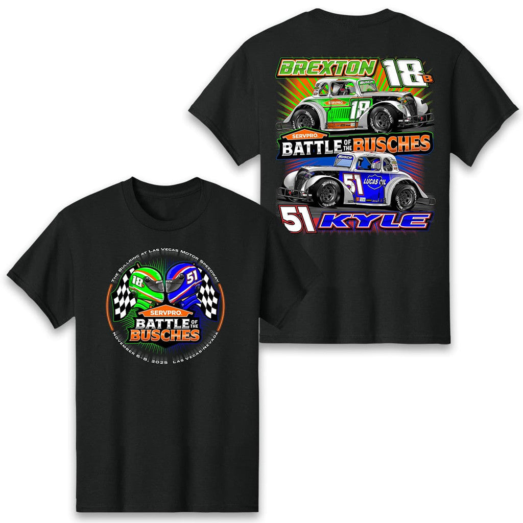Unisex Kyle Busch Family Battle Of The Busches Graphic Shirt for Racing Fans