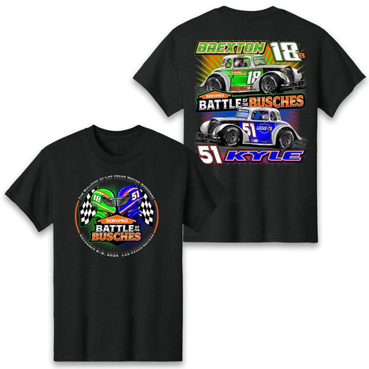 Unisex Kyle Busch Family Battle Of The Busches Graphic Shirt for Racing Fans