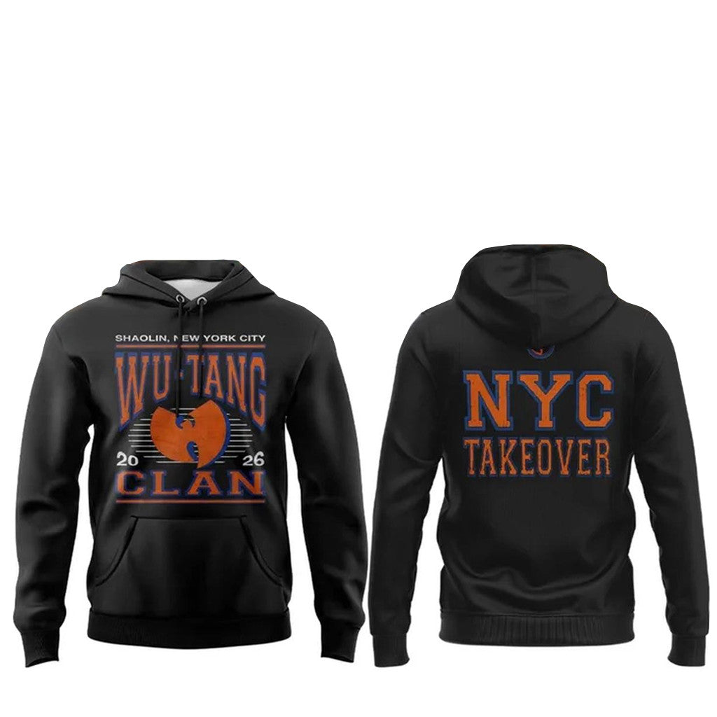 Unisex New York Knicks x Wu-Tang Clan 2026 NYC Takeover Hoodie for Basketball Fans