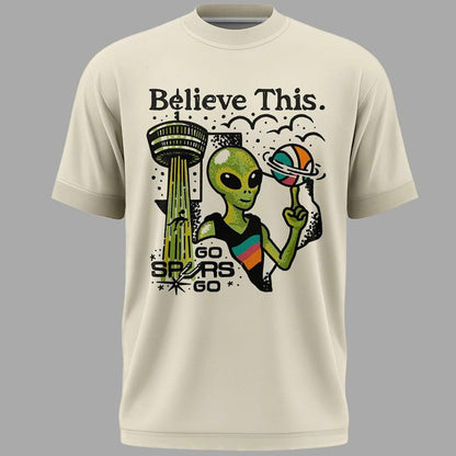 Unisex Alien Beige Graphic Shirt 2026 for Basketball Fans