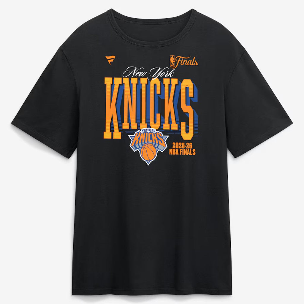 Unisex New York Knicks Finals Black Graphic T-Shirt 2026 for Basketball Fans