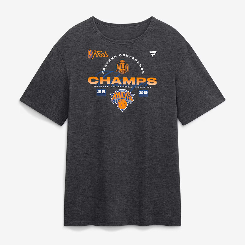 Unisex Eastern Conference Champions Roster Charcoal Graphic T-Shirt 2026 for Basketball Fans