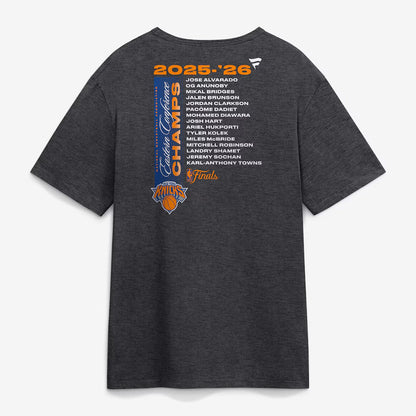 Unisex Eastern Conference Champions Roster Charcoal Graphic T-Shirt 2026 for Basketball Fans