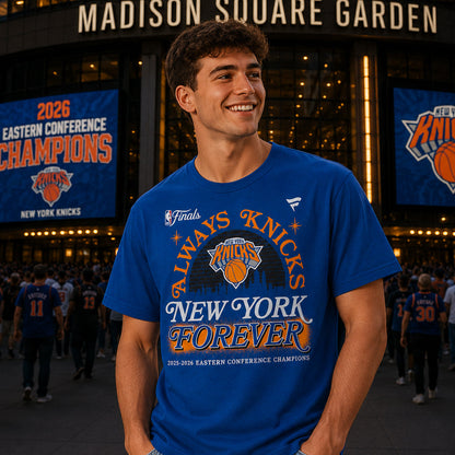 Unisex Eastern Conference Champions Hometown Blue Graphic T-Shirt 2025-2026 for Basketball Fans