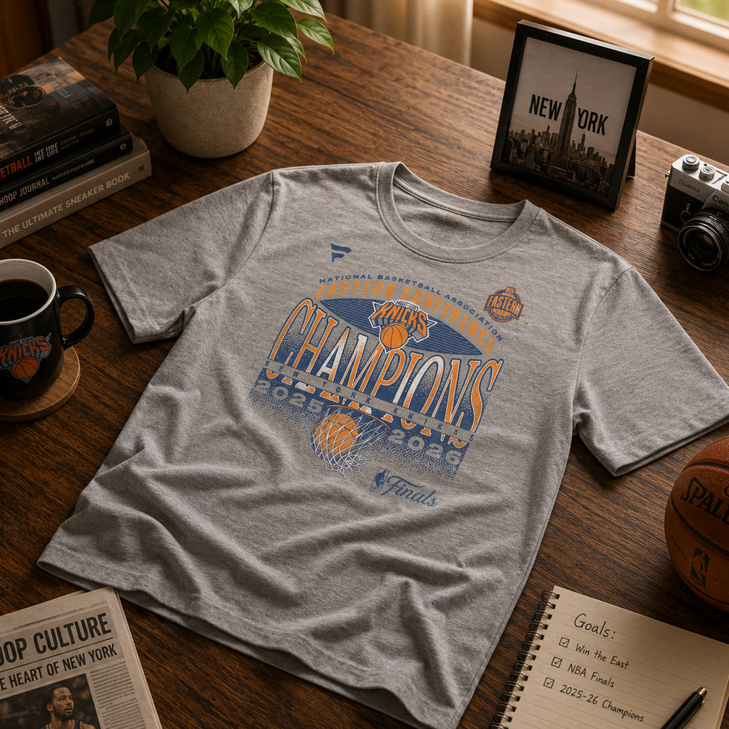 Unisex Eastern Conference Champions Heritage Gray Graphic T-Shirt 2026 for Basketball Fans