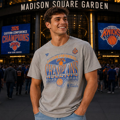 Unisex Eastern Conference Champions Heritage Gray Graphic T-Shirt 2026 for Basketball Fans