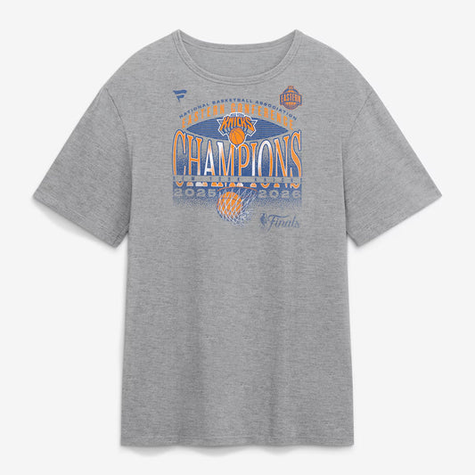Unisex New York Knicks Eastern Conference Champions Heritage Gray Graphic T-Shirt 2026 for Basketball Fans