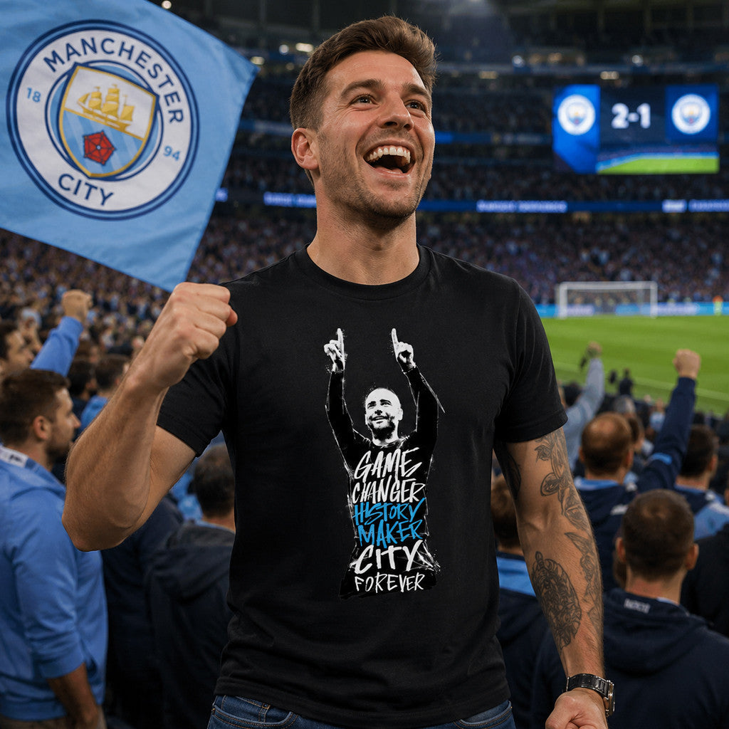 Unisex Game Changer History Maker City Forever Graphic T-Shirt for Soccer Fans