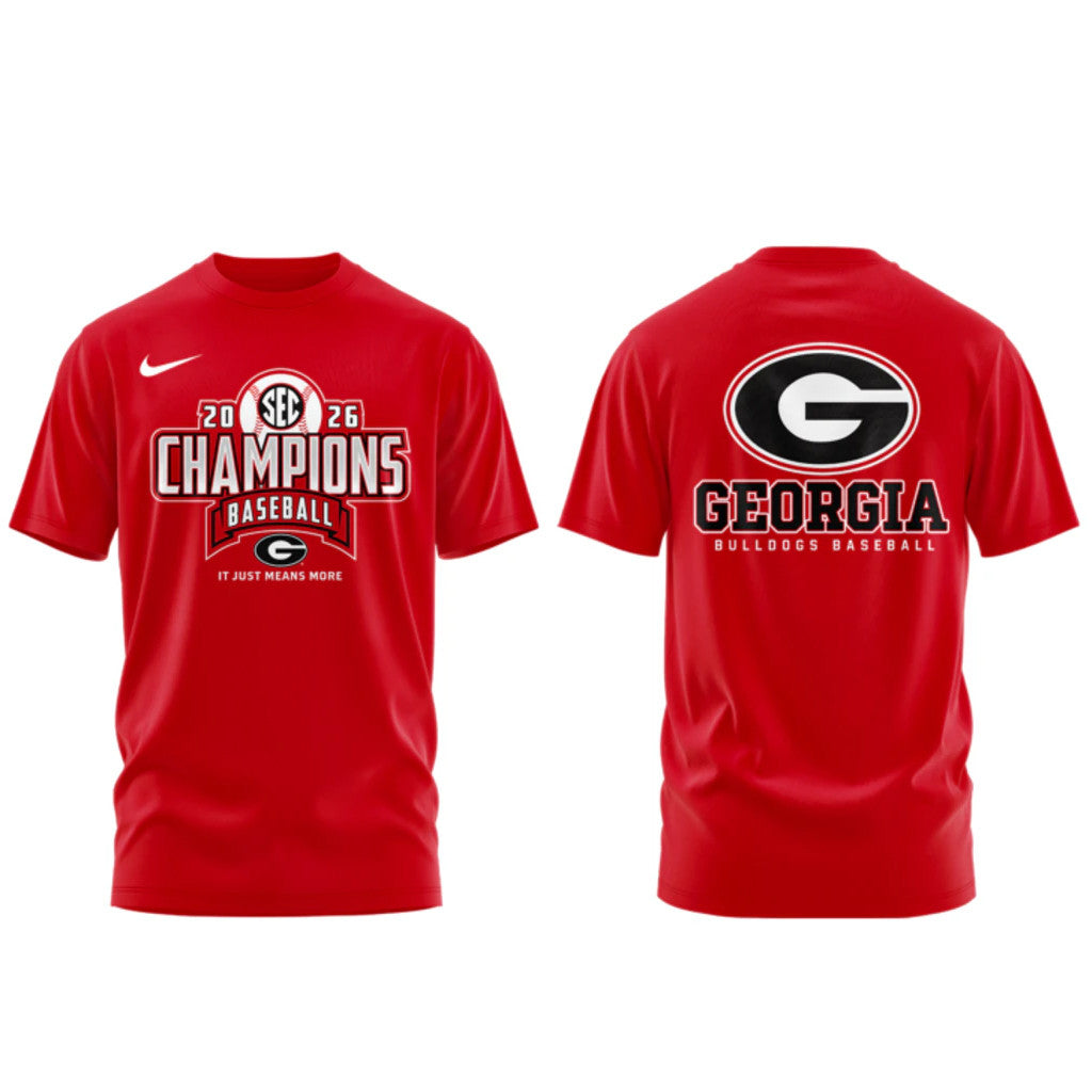 Unisex Georgia Bulldogs Baseball Tournament Champions 2026 Graphic Shirt for Baseball Fans