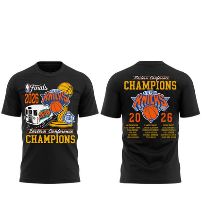 Unisex New York Knicks Eastern Conference Finals Train Graphic Shirt 2026 for Basketball Fans