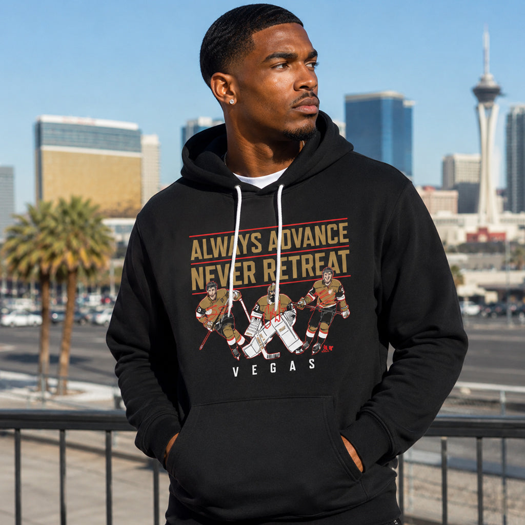 Unisex Hockey Always Advance Never Retreat Graphic Shirt for Hockey Fans