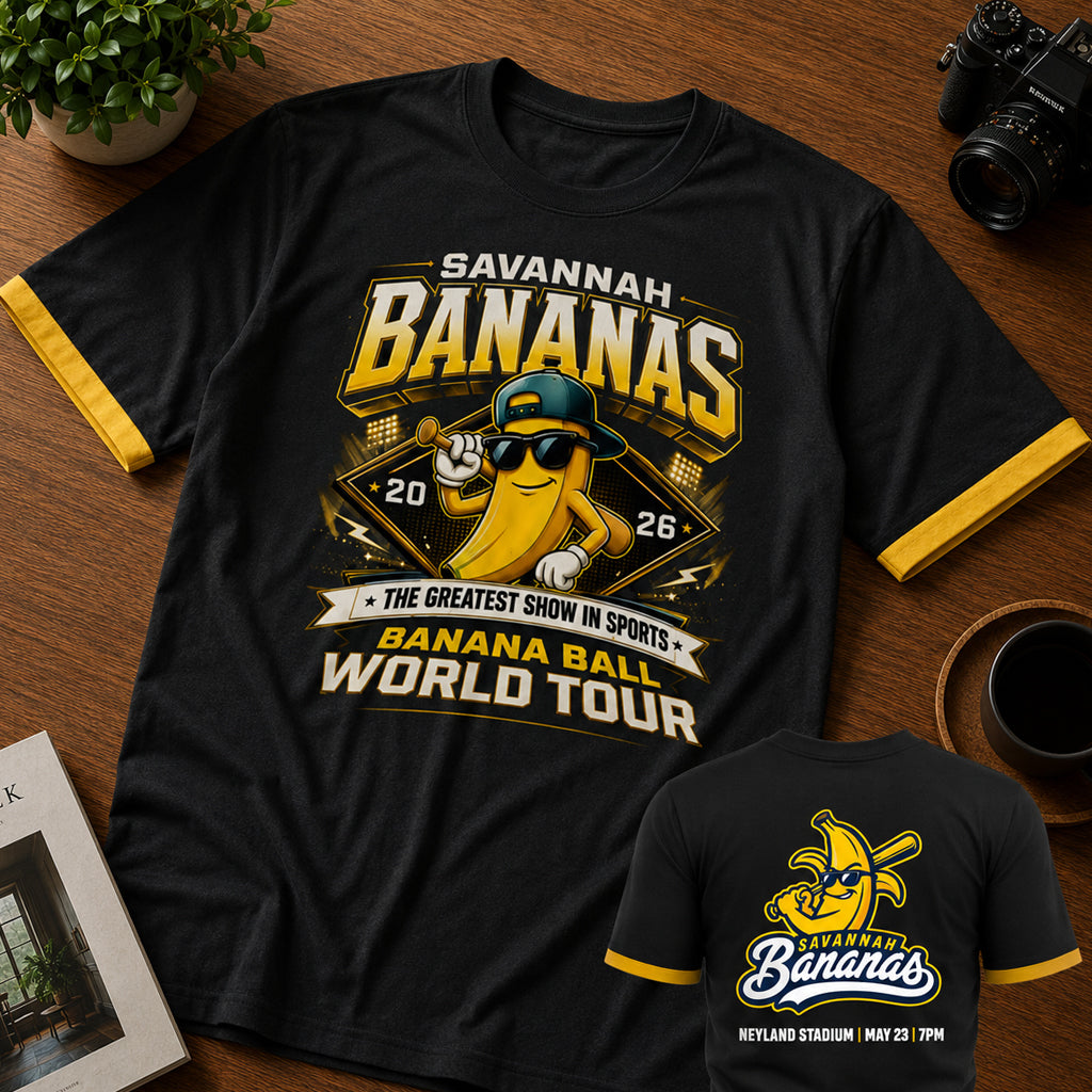 Unisex Fun Baseball World Tour Graphic T-Shirt 2026 for Fans