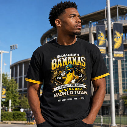 Unisex Fun Baseball World Tour Graphic T-Shirt 2026 for Fans