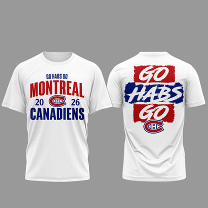 Unisex Montreal Canadiens Go Habs Go Champions Graphic Shirt 2026 for Hockey Fans