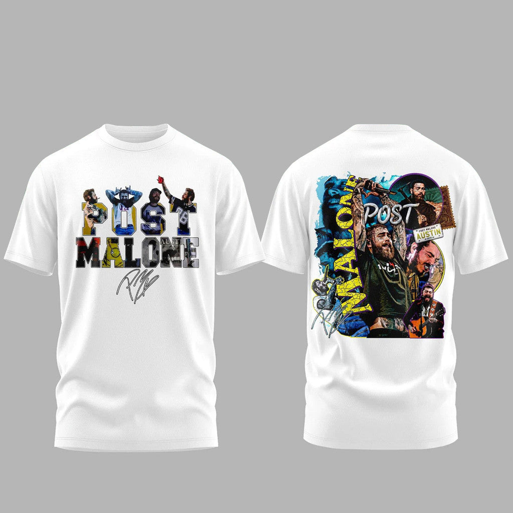 Unisex Post Malone Big Ass World Tour 2026 Graphic Shirt for Music Fans