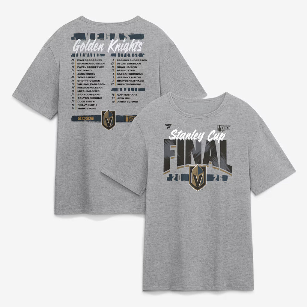 Unisex Vegas Golden Knights Stanley Cup Final Roster Graphic T-Shirt 2026 for Hockey Fans